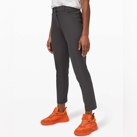 LULULEMON- City Sleek 5 Pocket 7/8 Pant Graphite Grey Sweat-Wicking Warpstreme